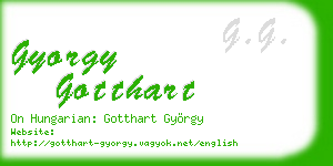 gyorgy gotthart business card